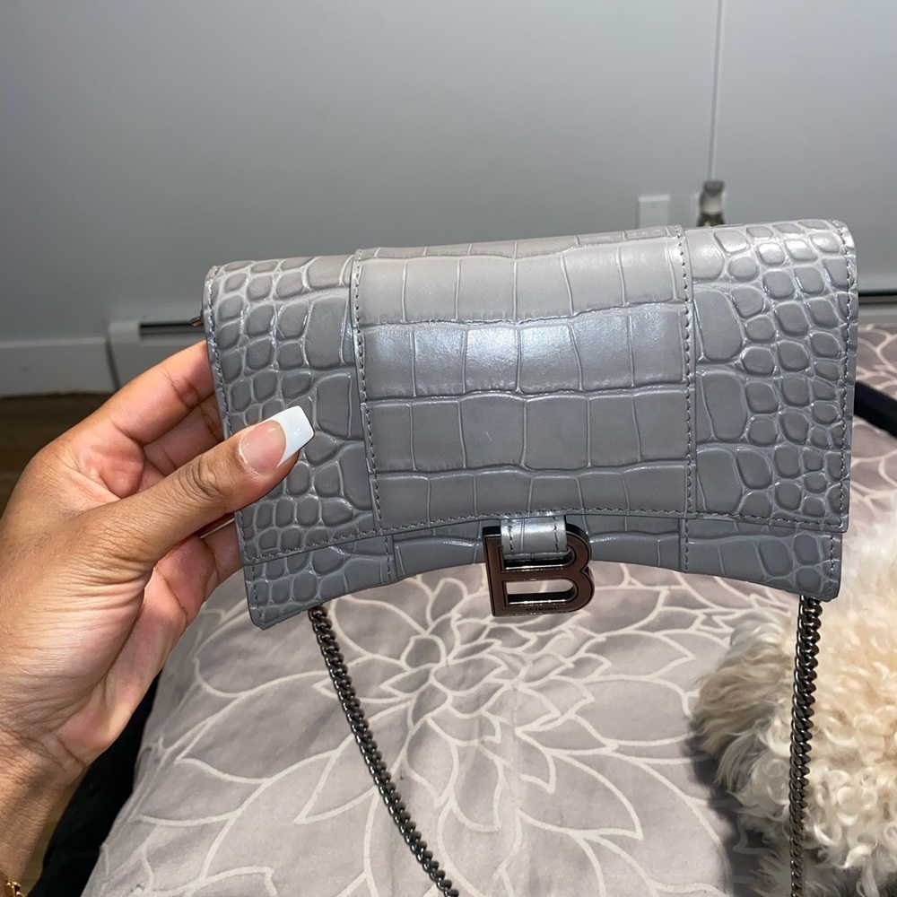Balenciaga hourglass chain wallet